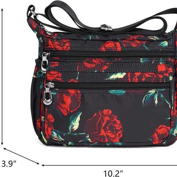 Shoulder Bags for Women Nylon Crossbody Bags Waterproof Lightweight Messenger Pu - Picture 2 of 6